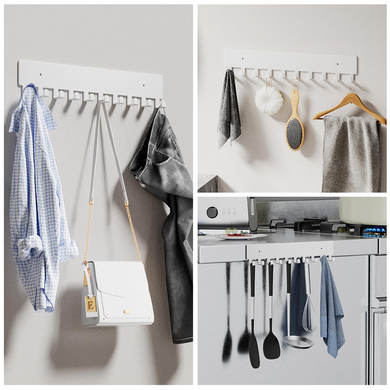 GTK Key Holder for Wall, Key Hooks with 10 Hooks,