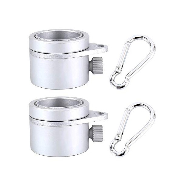 Dandelionsky 2pcs Flagpole Mounting Rings 360 Degree Rotating Heavy Duty