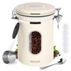 FACIACC Airtight Coffee Canister, 1800ML Stainless Steel Coffee Container with