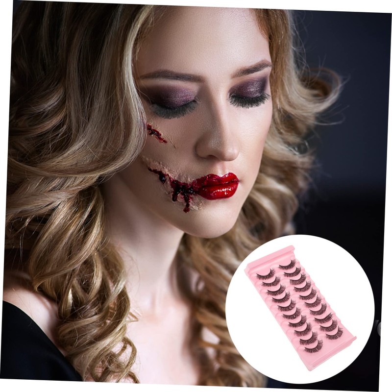 WOONEKY 7d Curling False Eyelashes Pack 10 Pairs Natural False