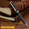 BEILUNER Luxury Gel Pen with 24K Gold Finish, Black Piano