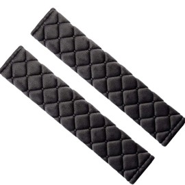 Extra Long Seatbelt Covers for Adults Women & Men, Soft Car Seat Belt Strap Cushion Shoulder Neck Protector Pads (Black, One size)