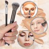 Kifmurase 3Pcs Nose Contour Brushes Kit, 2-In-1 U-Shaped Brush &