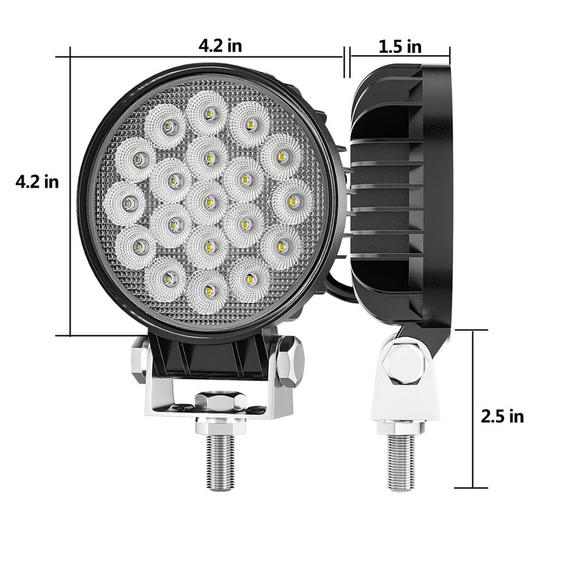 LED Tractor Lights 2 Pcs 4 Inch 12v Flood Light