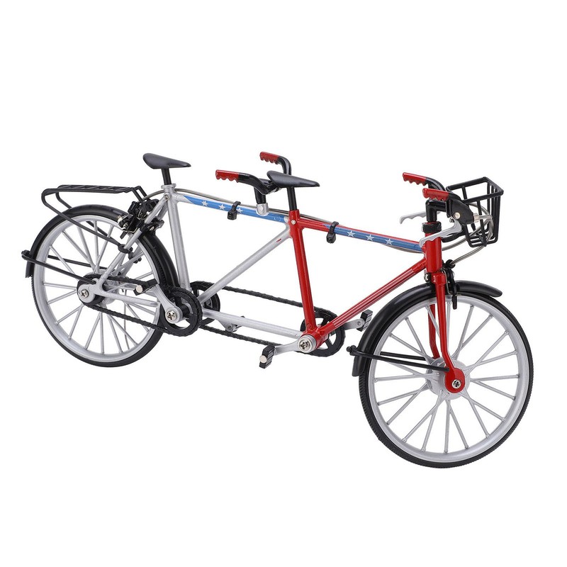 Bicycle Model Tandem Bicycle 1/10 Simulation Bike Detachable for Boys