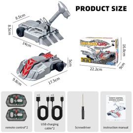 OBEST Remote Control Combat Vehicle, 2 Pieces, Armored Vehicles, RC Toy for Kids, Buffer Cart, Gifts for Boys and Girls