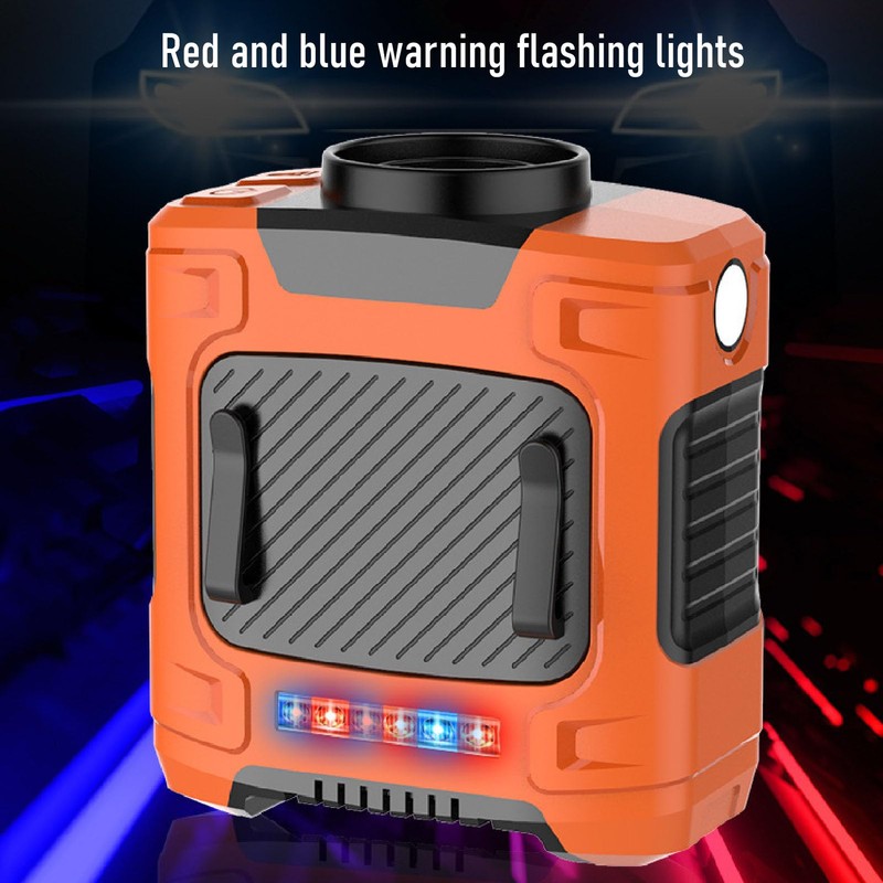 Greensen 10.000 MAh USB-Hüftventilator mit Trageband, Integrierter Typ-C-Eingangsanschluss, 3-Gang-LED-Licht, Nackenventilator,