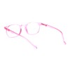 PASTL Womens Reading Glasses Pink Keyhole Frame Magnified Clear Lens