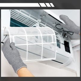 4 Pair Microfiber Dusting Mittens Reusable Women Cleaning Mittens with Thumb for Kitchen (Black, Dark Blue, Khaki, Gray)