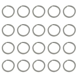 20 Pcs Flat Split Rings, 28mm Jump Rings Metal Stainless Steel Key Ring Hoops for Jewelry Making Crafts,DIY Arts