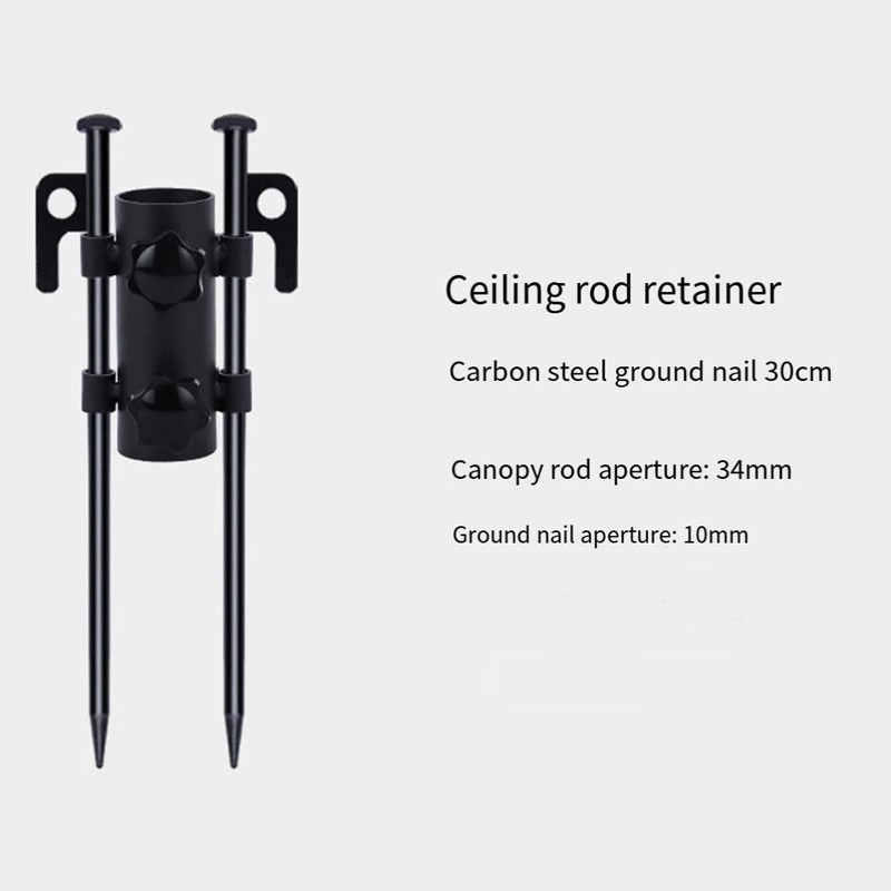 Geieold 2 x Awning Pole Fixing Tube Ground Bracket Windproof
