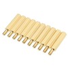 sourcing map 10pcs M3 20+6mm Female Male Thread Brass Hex