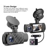 2in Dash Cam Camera 3 Lens DC12 to 24V 1920x1080P