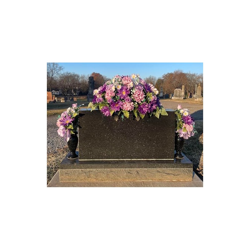 Plastic Monument Saddle, Gravestone Saddle, Made in USA Cemetery Headstone