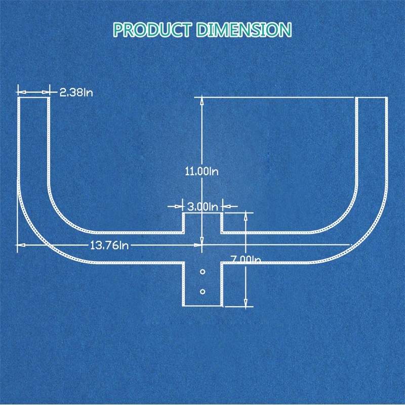 2 Pack Bullhorn Bracket for 4 Parking Lot Light in