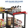 3-Tier Short L Shaped Metal Storage Rack with Height Adjustable