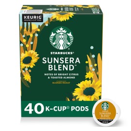 Starbucks K-Cup Coffee Pods, Sunsera Blend For Keurig Coffee Makers, 100% Arabica, 1 Box (40 Pods)