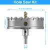 TCT Hole Saw Set, 4-1/4"(108mm) Heavy Duty Tungsten Carbide Tipped
