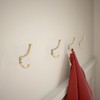 LONHECAN Zinc Alloy 3 Pack 6 inch Brushed Brass Coat