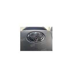 IDT 300 Series Land Cruiser Steering Emblem Seat Sticker Cover Garnish Interior Panel Rankle 300 (Real Carbon)