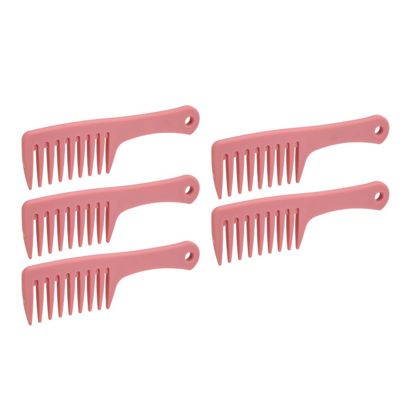 5Pcs Hairdressing Wide Tooth Comb Anti Static Ergonomic Handle Safe