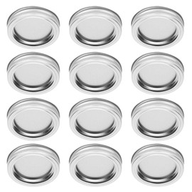 Round 70mm Stainless Steel Glass Jar Lid, Canned Lid, Regular Mouth for Home Restaurant (XH00177 silver)