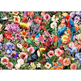 Jigsaw Puzzles for Adults 1000 Piece Jigsaw Puzzles for Adults Educational Game Challenge Toy 1000 Pieces Puzzles for Adults Kids.Educational Games Home Decoration.Theme: Flowers and Birds