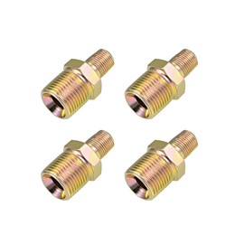 sourcing map Reducing Pipe Fitting Reducer Hex Adapter 1/8 NPT x 3/8 BSP Male Connector 4Pcs