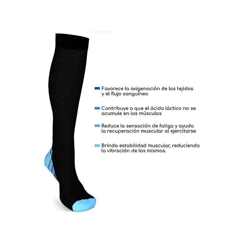 Calcetas Compresión Medias Alivia Varices Y Circulación 3pz