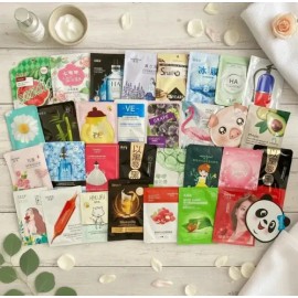 20 Mascarillas Faciales Hidrante De Tela Coreanas Skincare                                                                                            