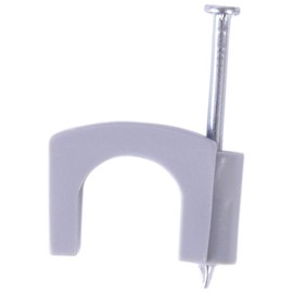 Gardner Bender PSG-15 Coaxial Staple, 7/16 Inch., Secures RG-8, Triaxial, Up to 25 Pairs UTP, Polyethylene - UV Resistant, Splinter Free, 15 Pk., Grey