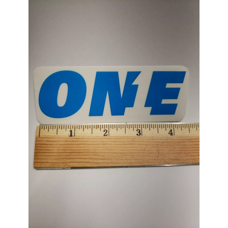 Bike Sticker 4" KMC ONE Blue w. Clear Bike Bar