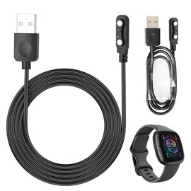 Estación de carga para reloj inteligente, accesorios magnéticos universales para SmartWatch, cable de cargador de 2 pines, espacio de contacto del cargador de 4 mm para reloj inteligente, rastreador