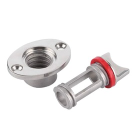 For Drain Plug - Drain Plug for Boat, Marine Polished Garboard Drain Plug for Hole Screw Thread Corrosion Resistant 316 Stainless Steel