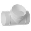 Steinberg14 White Ø 125mm / 5inch Equal T-Piece PVC Connector