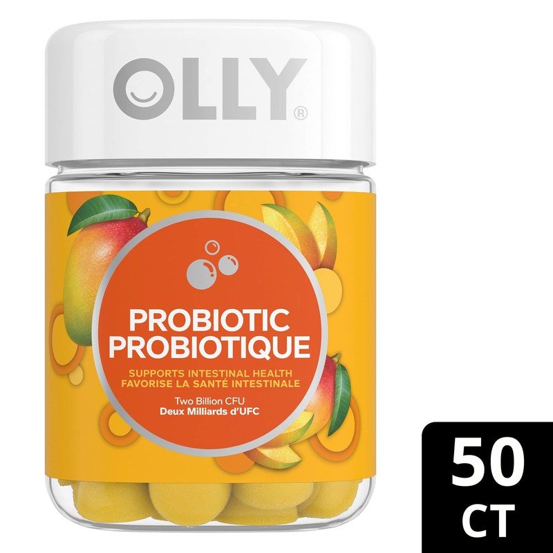 OLLY Probiotic Supplement Mango Chewable Gummy to support gut health