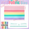 ZAIONE Pastel Soft Felt Sheets Bundle Rainbow Felt Sheets 7