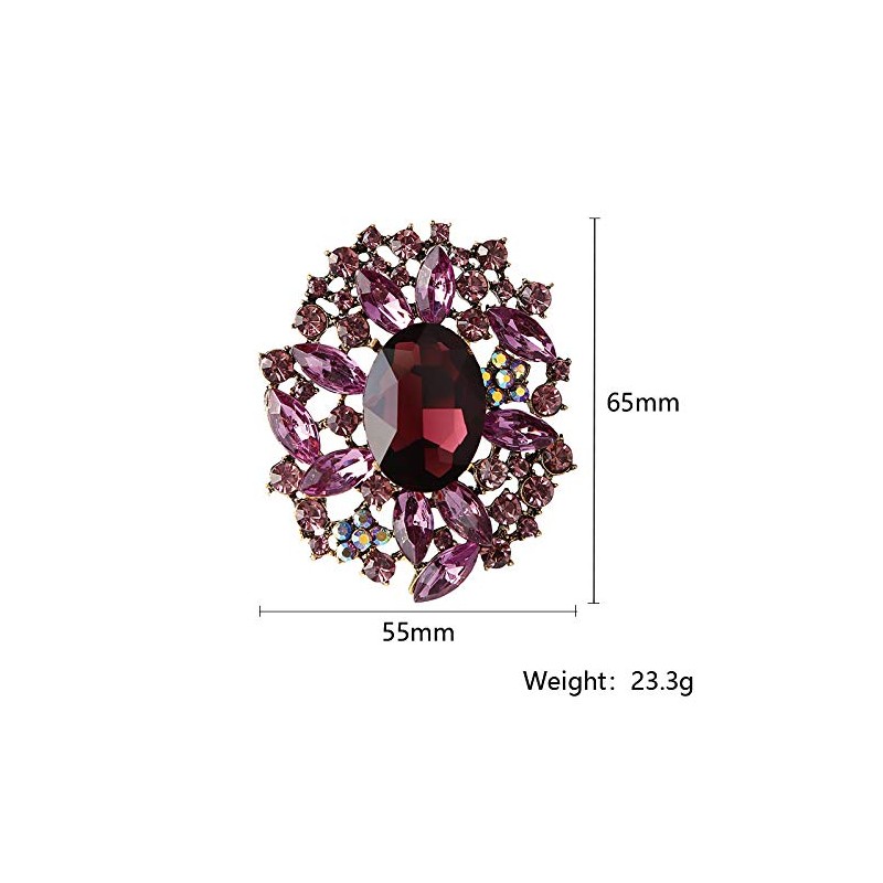 Axmerdal - Broche de ramo de diamantes de imitación para