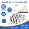 GOOZADA 400Pcs 3 Sizes Small Round Magnets, 200pcs 3X1mm, 100pcs