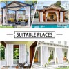 Waterproof Indoor Outdoor Curtains Sun Blocking Curtains for Bedroom Porch