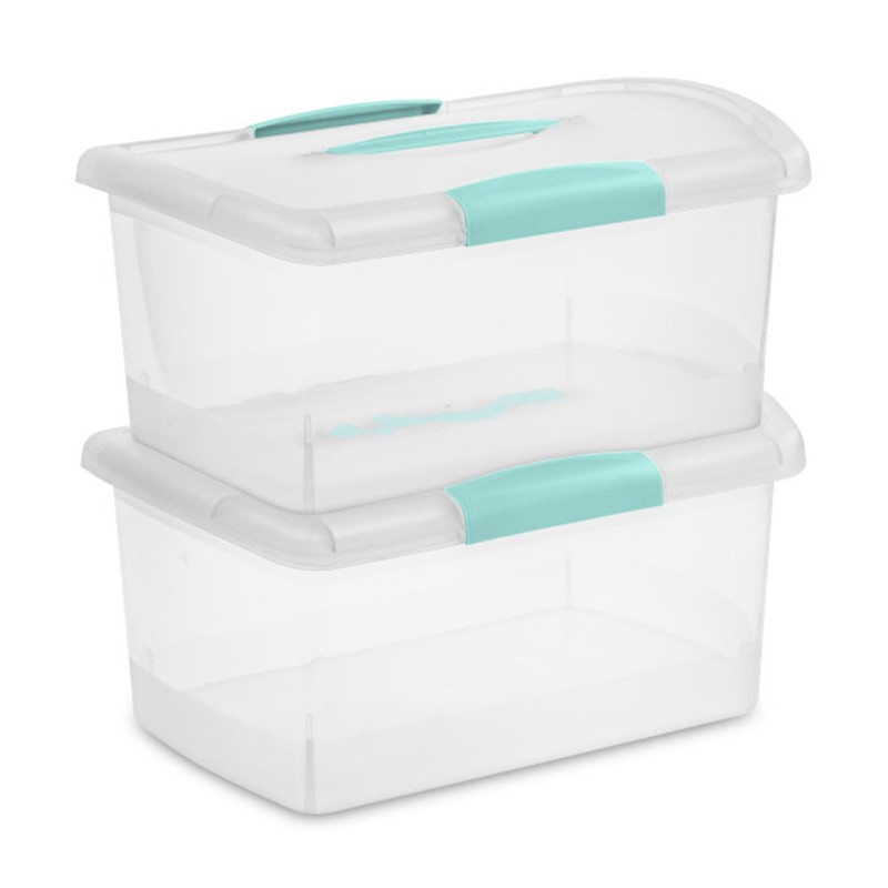 Sterilite Medium Nesting ShowOffs, Stackable Small Storage Bin with Latching