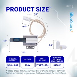 BlueStars MEE61841401 Range Oven Igniter compatible with L-G Gas Range models LRG LSS LDG LSG LTG - Replaces AP5214765 1599783 AH3535362 EA3535362 MEE61841403 PS3535362 and more