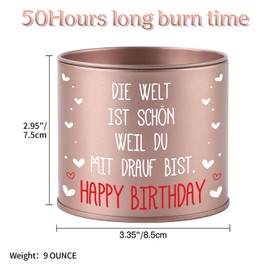 PRSTENLY Geburtstagsgeschenk für Frauen, Kerze aus Metall Geschenke zur Geburt für Frau Freundin Mama Schwester Tochter, Beste Freundin Geburtstag Geschenk