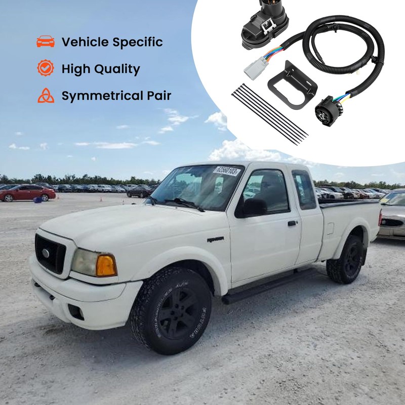 YCLL Trailer Tow Rear Bumper Wiring Connector Harness Kit Fits