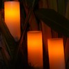 4"x10" Single Outdoor Solar LED Candle Light with Dusk to