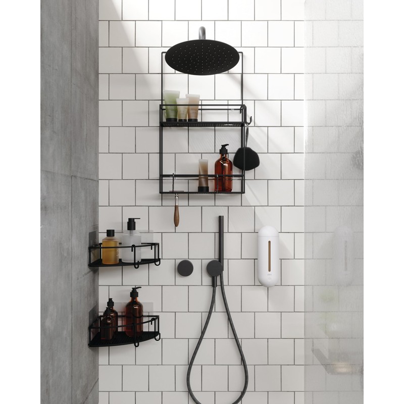 Umbra Cubiko Shower Corner Shelf, Metal Floating Shelves with Adhesive