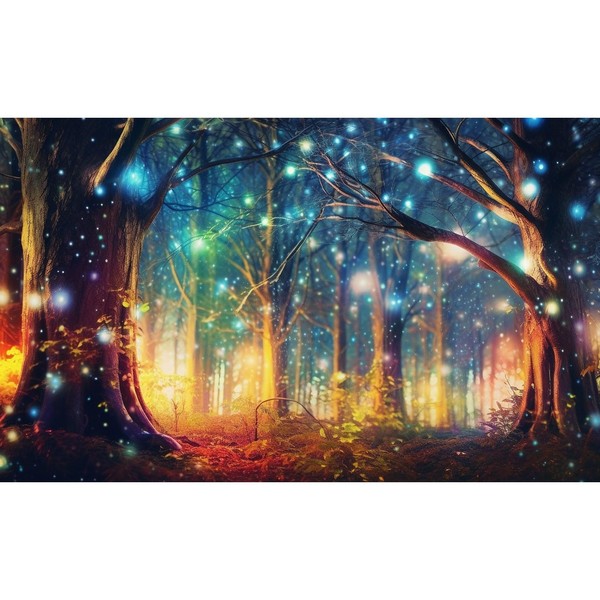 Enchanted Forest Fish Tank Background Glitter Glow Deep Forest Aquarium