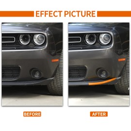Voodonala Embellecedor Decorativo Compatible with Compatible withchoques Delantero Dodge Challenger SXT Compatible with Challenger 2015-2021 (Naranja, 2 Unidades)