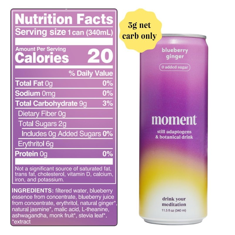 Moment Adaptogen Drink (Shark Tank) | NON-CARBONATED Non Alcoholic Drinks