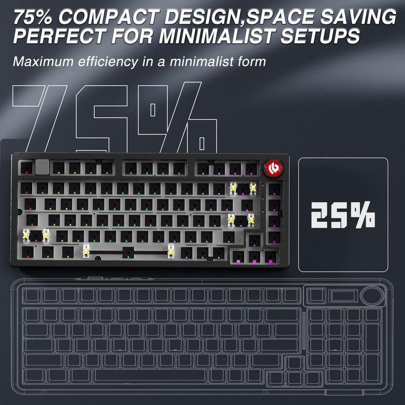 LEOBOG Hi75C Pro Wireless Mechanical Keyboard Kit – Aluminum Alloy